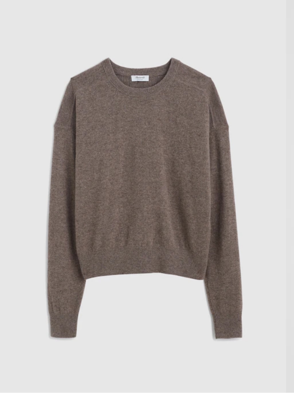 Madewell Crewneck Cashmere Sweater In Brown